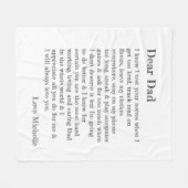 Beste Papa Lettertypografie Persoonlijk Fleece Deken (Voorkant (Horizontaal))