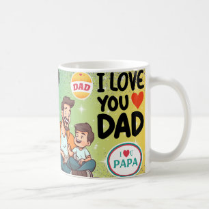 Beste papa, liefde papa, Vaderdag, cadeau voor pap Koffiemok