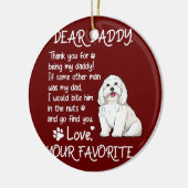Beste papa Maltese hond Vaderdag Keramisch Ornament (Links)