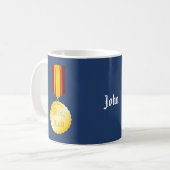 Beste Papa Medaille Broche Vaderdag Koffiemok (Voorkant links)