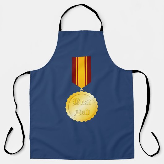 Beste Papa Medaille Broche Vaderdag Schort (Voorkant)