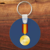 Beste Papa Medaille Broche Vaderdag Sleutelhanger (Achterkant)