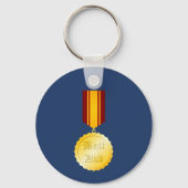 Beste Papa Medaille Broche Vaderdag Sleutelhanger (Achterkant)
