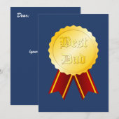 Beste Papa Medaille Lint Vaderdag (Voorkant / Achterkant)