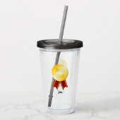 Beste Papa Medaille Lint Vaderdag Acryl Drinkbeker (Achterkant)