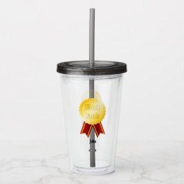 Beste Papa Medaille Lint Vaderdag Acryl Drinkbeker