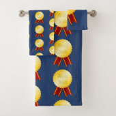 Beste papa medaille lint Vaderdag Bad Handdoek (Insitu)