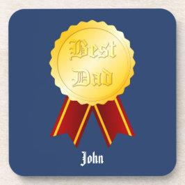 Beste Papa Medaille Lint Vaderdag Bier Onderzetter