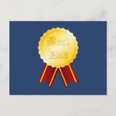 Beste Papa Medaille Lint Vaderdag Briefkaart (Voorkant)