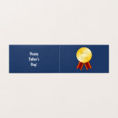 Beste Papa Medaille Lint Vaderdag Kaart (Buitenkant ongevouwen)