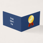 Beste Papa Medaille Lint Vaderdag Kaart (Buitenkant)