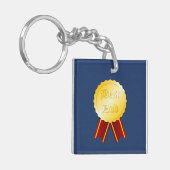 Beste Papa Medaille Lint Vaderdag Sleutelhanger (Voorkant Links)