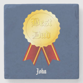 Beste Papa Medaille Lint Vaderdag Stenen Onderzetter