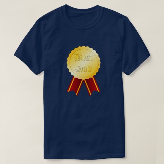 Beste Papa Medaille Lint Vaderdag T-shirt (Design voorkant)