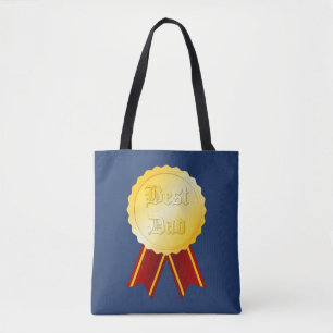 Beste Papa Medaille Lint Vaderdag Tote Bag