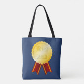 Beste Papa Medaille Lint Vaderdag Tote Bag (Achterkant)