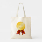 Beste Papa Medaille Lint Vaderdag Tote Bag (Achterkant)