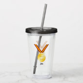 Beste Papa Medaille Vaderdag Acryl Drinkbeker (Achterkant)