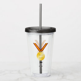 Beste Papa Medaille Vaderdag Acryl Drinkbeker