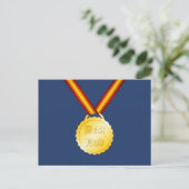 Beste Papa Medaille Vaderdag Briefkaart (Staand voorkant)