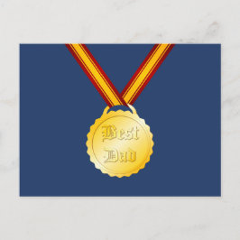 Beste Papa Medaille Vaderdag Briefkaart
