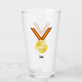 Beste Papa Medaille Vaderdag Glas (Voorkant)