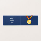 Beste Papa Medaille Vaderdag Kaart (Buitenkant ongevouwen)