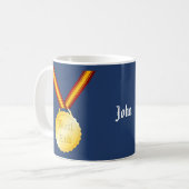 Beste Papa Medaille Vaderdag Koffiemok (Voorkant links)