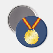 Beste Papa Medaille Vaderdag Magneet (Voorkant / Achterkant)