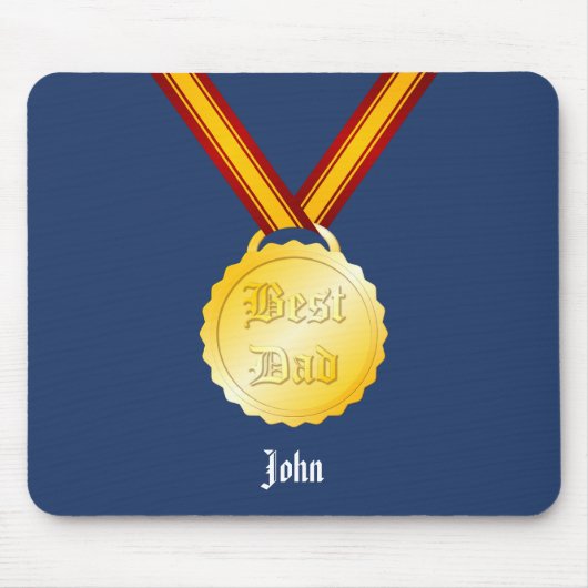 Beste Papa Medaille Vaderdag Muismat (Voorkant)