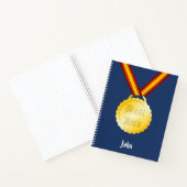Beste Papa Medaille Vaderdag Notitieboek (Binnen)