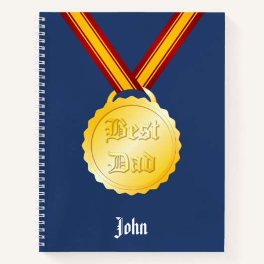 Beste Papa Medaille Vaderdag Notitieboek (Voorkant)