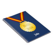 Beste Papa Medaille Vaderdag Notitieboek (Rechterzijde)