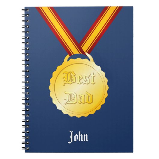 Beste Papa Medaille Vaderdag Notitieboek (Voorkant)
