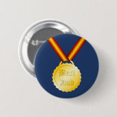 Beste Papa Medaille Vaderdag Ronde Button 5,7 Cm (Voorkant /achterkant)