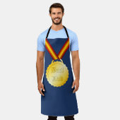 Beste Papa Medaille Vaderdag Schort (Gedragen)