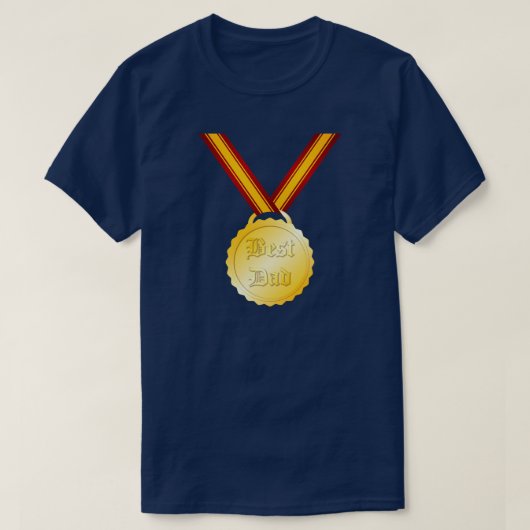 Beste Papa Medaille Vaderdag T-shirt (Design voorkant)