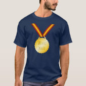 Beste Papa Medaille Vaderdag T-shirt (Voorkant)