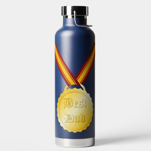 Beste Papa Medaille Vaderdag Waterfles (Links)
