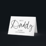 Beste papa met Happy Vaderdag Birthday Gift   Kaart<br><div class="desc">Deze Vaderdag kaart is een leuke manier om een speciale boodschap van liefde naar je beste vader ooit te sturen. Nu bestellen,  en altijd een stokje geven voor schatten.</div>