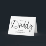 Beste papa met Happy Vaderdag Birthday Gift   Kaart<br><div class="desc">Deze Vaderdag kaart is een leuke manier om een speciale boodschap van liefde naar je beste vader ooit te sturen. Nu bestellen,  en altijd een stokje geven voor schatten.</div>