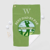 BESTE PAPA MET NAAM OP MAAT GEMONOGRAFEERD GOLFHANDDOEK (Insitu)