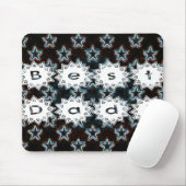 Beste papa met neonsterren muismat (Met muis)