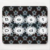 Beste papa met neonsterren muismat (Voorkant)