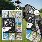 BESTE PAPA MET PAR 12 Foto Collage Persoonlijk Golfhanddoek