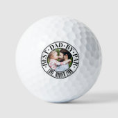 Beste papa met par foto golfballen (Voorkant)