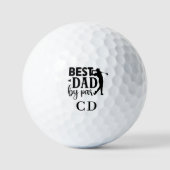 Beste papa met par monogram golfballen (Voorkant)