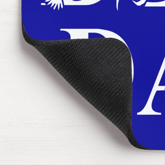 Beste papa met vlaggen witte tekst muismat (Hoek)