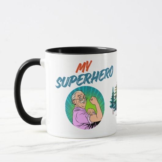 Beste Papa Mijn Superheld Custom Vaderdag Mok (Links)
