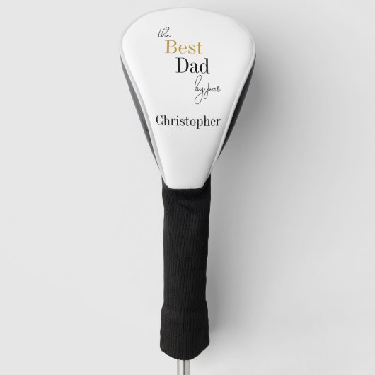 Beste papa minimale typografie golfheadcover (Voorkant)
